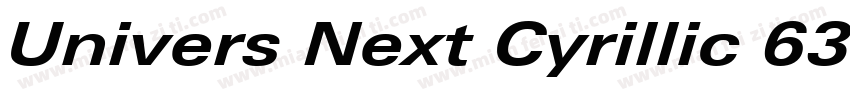 Univers Next Cyrillic 630 Bold字体转换